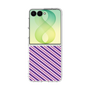 クリアケース［ Small Stripe - Purple × Pink ］