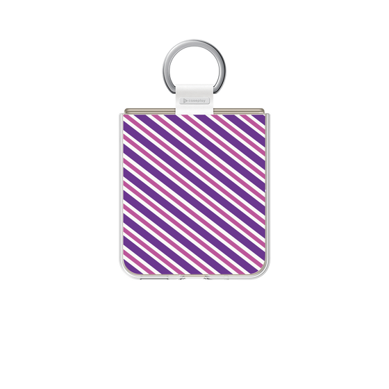 クリアケース［ Small Stripe - Purple × Pink ］