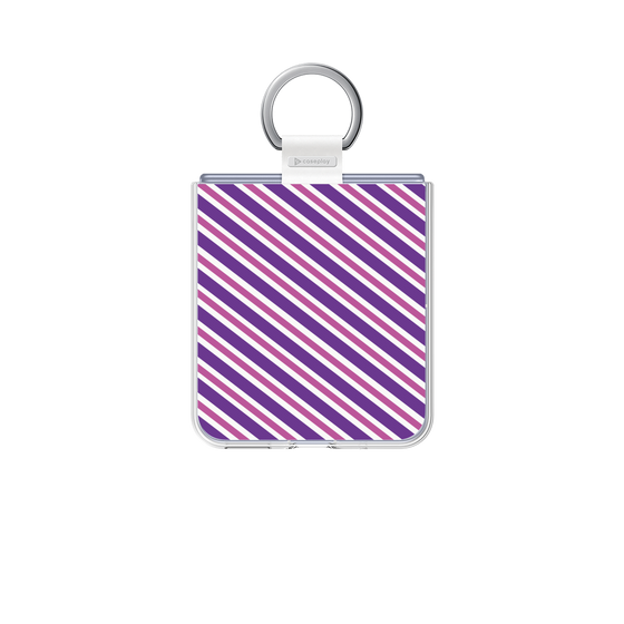 クリアケース［ Small Stripe - Purple × Pink ］