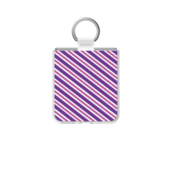 クリアケース［ Small Stripe - Purple × Pink ］