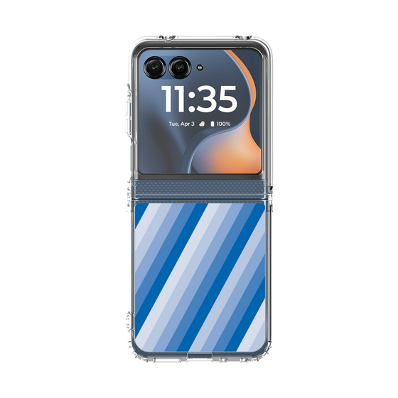 クリアケース［ Middle Stripe - Blue ］