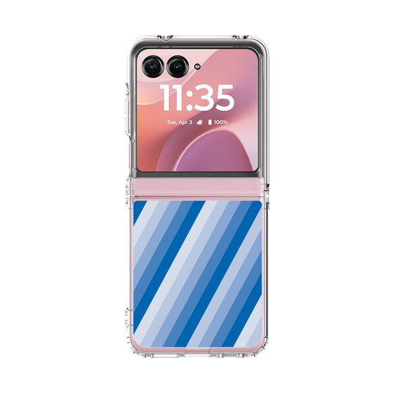 クリアケース［ Middle Stripe - Blue ］