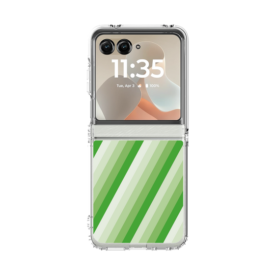 クリアケース［ Middle Stripe - Green ］