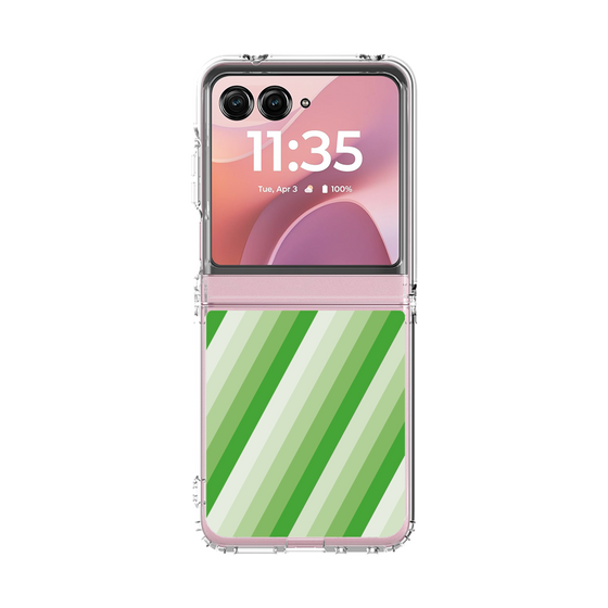 クリアケース［ Middle Stripe - Green ］