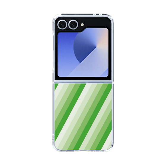 クリアケース［ Middle Stripe - Green ］