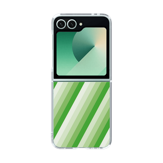 クリアケース［ Middle Stripe - Green ］