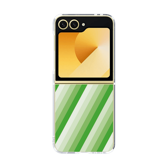 クリアケース［ Middle Stripe - Green ］