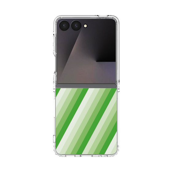 クリアケース［ Middle Stripe - Green ］