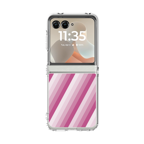 クリアケース［ Middle Stripe - Pink ］