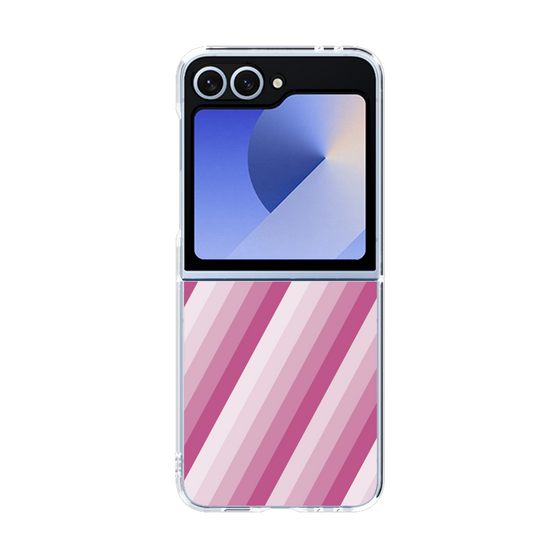 クリアケース［ Middle Stripe - Pink ］