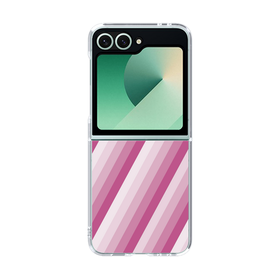 クリアケース［ Middle Stripe - Pink ］