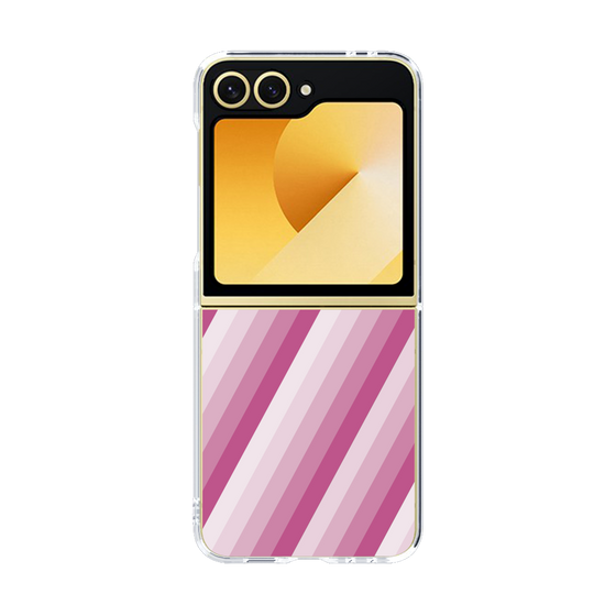 クリアケース［ Middle Stripe - Pink ］