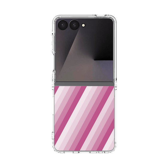 クリアケース［ Middle Stripe - Pink ］