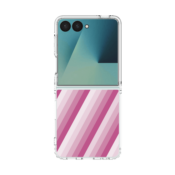 クリアケース［ Middle Stripe - Pink ］