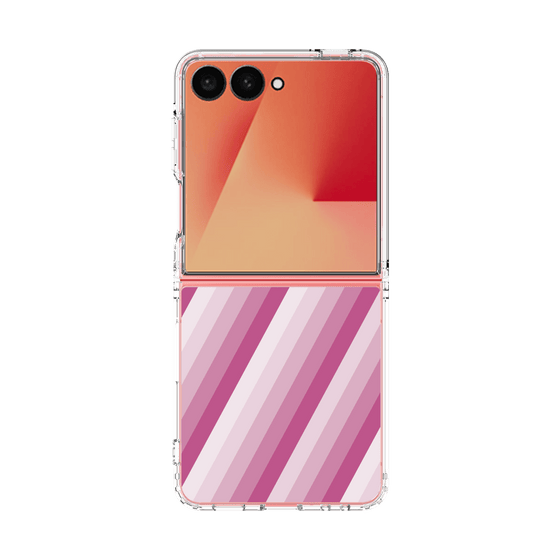 クリアケース［ Middle Stripe - Pink ］