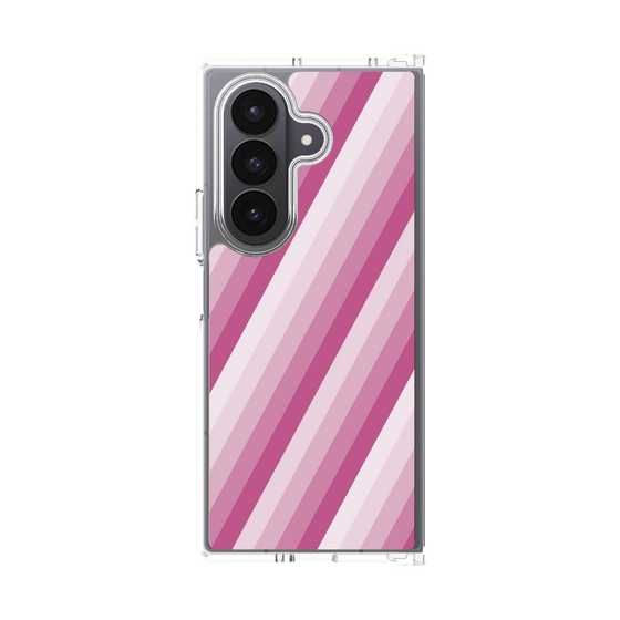 クリアケース［ Middle Stripe - Pink ］
