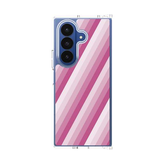 クリアケース［ Middle Stripe - Pink ］