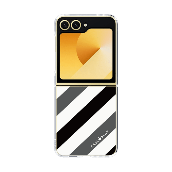 クリアケース［ Big Stripe - Black × Gray ］