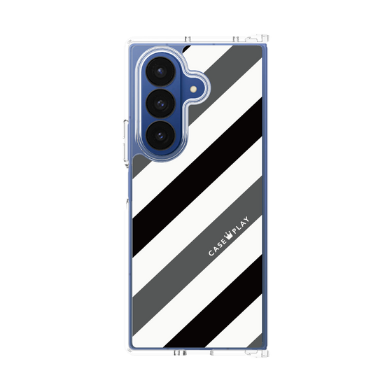 クリアケース［ Big Stripe - Black × Gray ］
