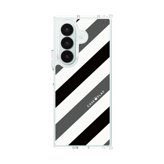 クリアケース［ Big Stripe - Black × Gray ］