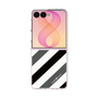クリアケース［ Big Stripe - Black × Gray ］