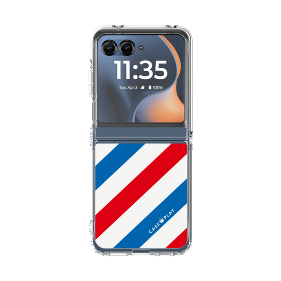 クリアケース［ Big Stripe - Red × Blue ］