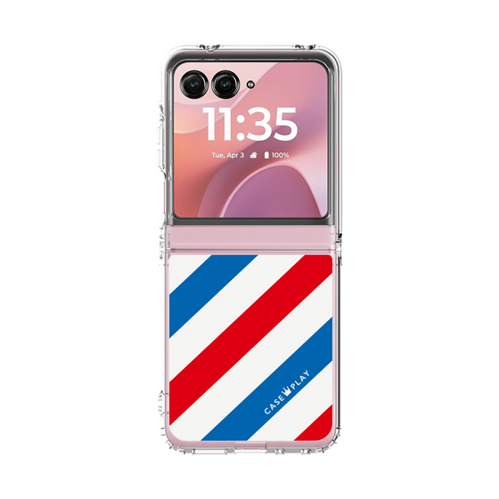 クリアケース［ Big Stripe - Red × Blue ］