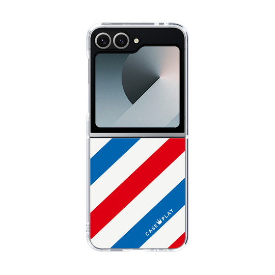 クリアケース［ Big Stripe - Red × Blue ］