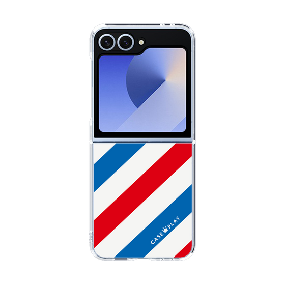 クリアケース［ Big Stripe - Red × Blue ］