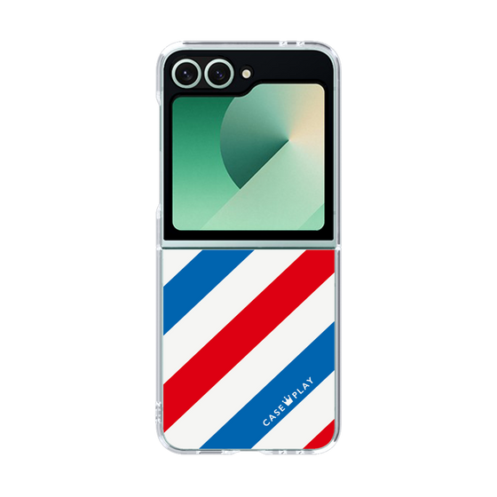 クリアケース［ Big Stripe - Red × Blue ］