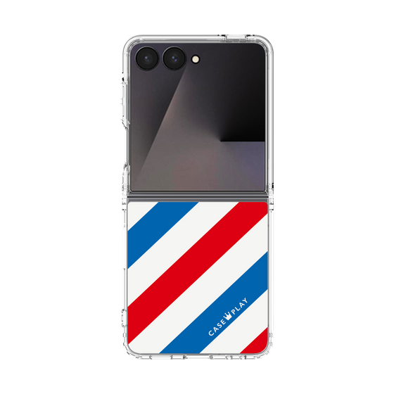 クリアケース［ Big Stripe - Red × Blue ］