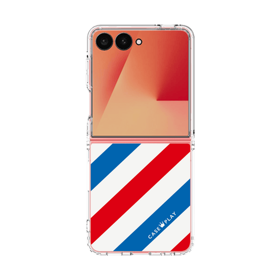 クリアケース［ Big Stripe - Red × Blue ］