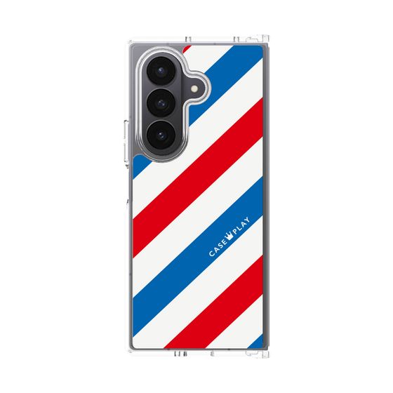 クリアケース［ Big Stripe - Red × Blue ］