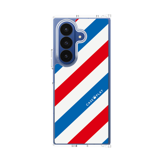 クリアケース［ Big Stripe - Red × Blue ］