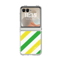 クリアケース［ Big Stripe - Green × Yellow ］