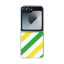 クリアケース［ Big Stripe - Green × Yellow ］