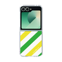 クリアケース［ Big Stripe - Green × Yellow ］