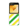 クリアケース［ Big Stripe - Green × Yellow ］