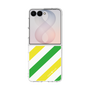 クリアケース［ Big Stripe - Green × Yellow ］
