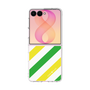 クリアケース［ Big Stripe - Green × Yellow ］
