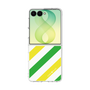 クリアケース［ Big Stripe - Green × Yellow ］