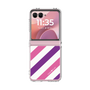 クリアケース［ Big Stripe - Purple × Pink ］