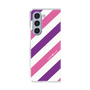 クリアケース［ Big Stripe - Purple × Pink ］