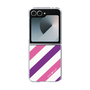 クリアケース［ Big Stripe - Purple × Pink ］