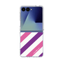 クリアケース［ Big Stripe - Purple × Pink ］