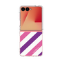 クリアケース［ Big Stripe - Purple × Pink ］