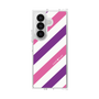 クリアケース［ Big Stripe - Purple × Pink ］