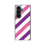 クリアケース［ Big Stripe - Purple × Pink ］