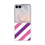 クリアケース［ Big Stripe - Purple × Pink ］