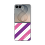 クリアケース［ Big Stripe - Purple × Pink ］